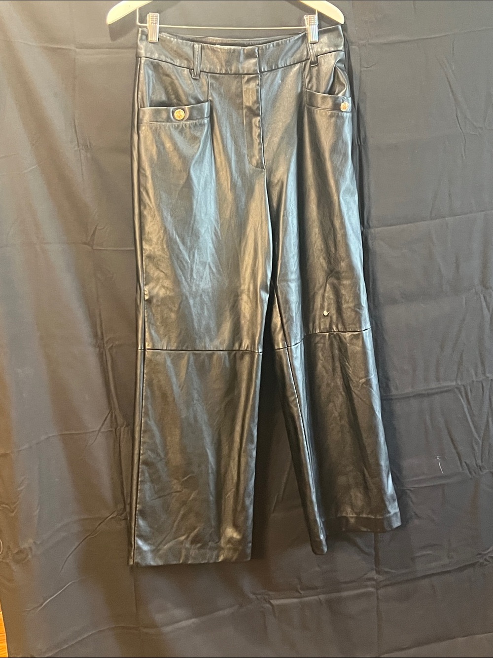 Derek Lam Black Faux Leather Pants